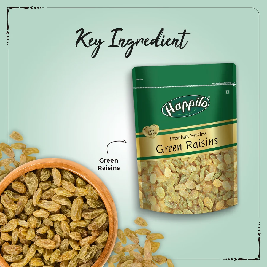 Happilo Premium Seedless Green Raisins, 500 g-2.webp